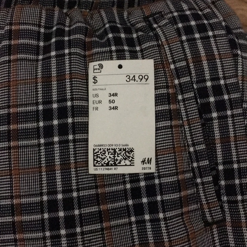 Plaid Brown and yellow pants
